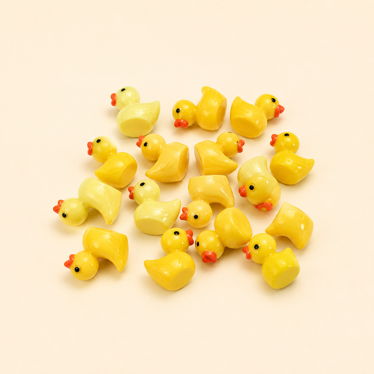 Tiny Yellow Resin Duck Pack – 15 Mini Ducks