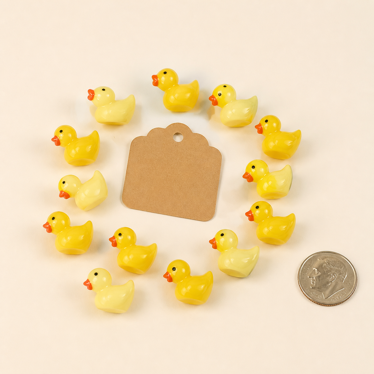 Tiny Yellow Resin Duck Pack – 15 Mini Ducks