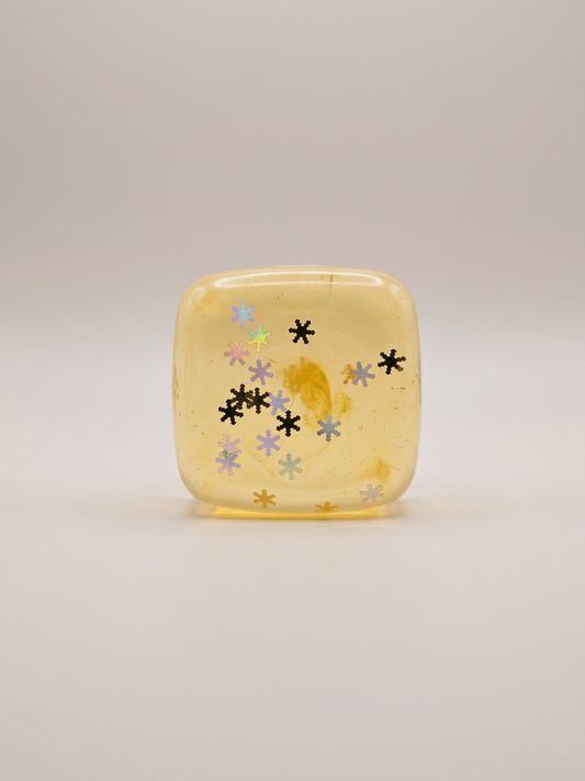 Snowflake Square Squishy Toy – 2 Inch Sensory Fidget Stress Toy